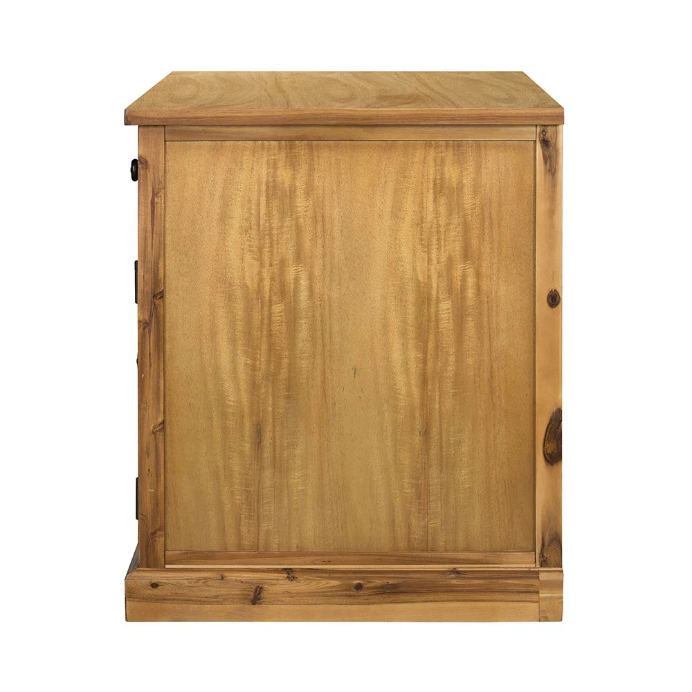 Wooden Desk with Glass Door and 2 Drawers - Image 27
