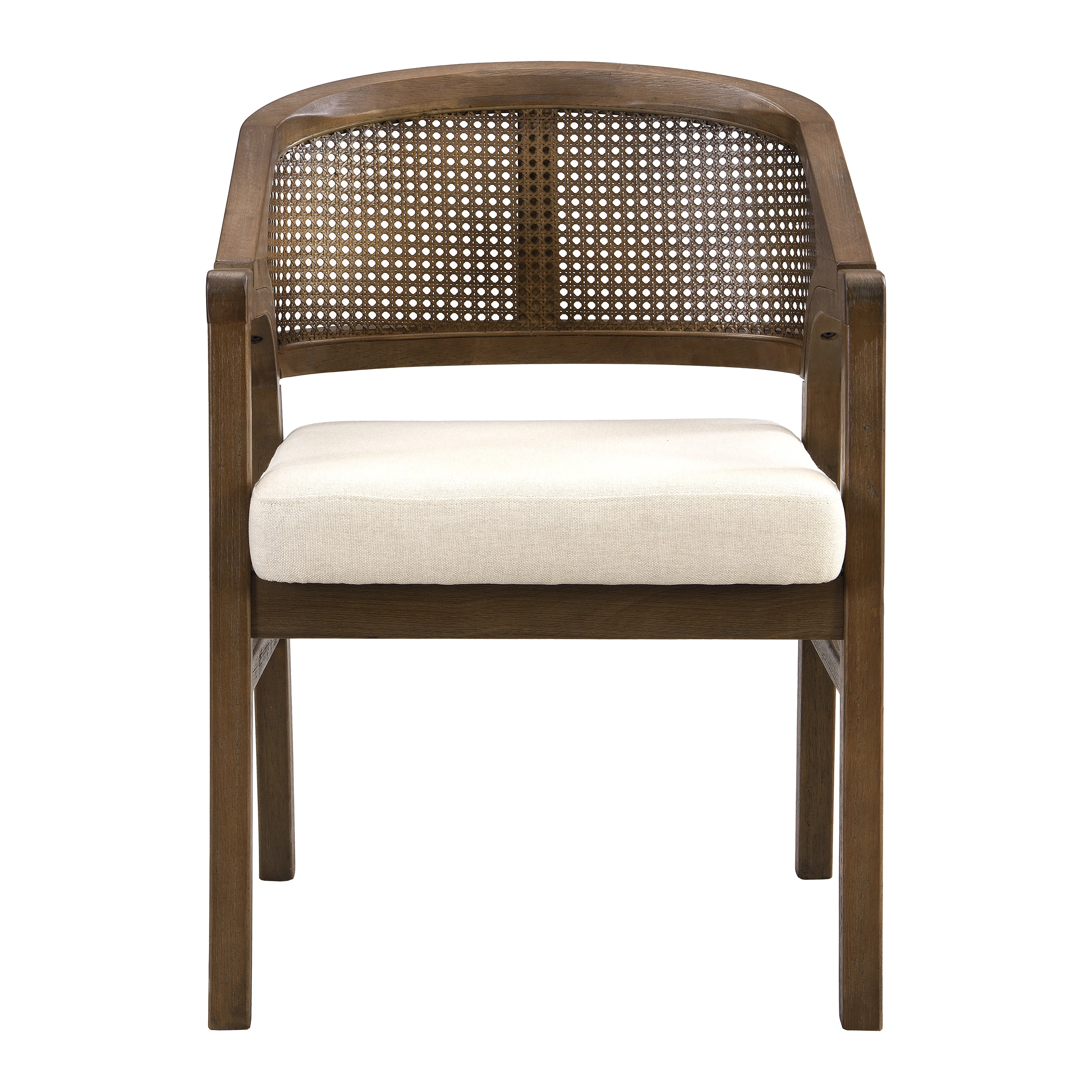 Wooden Frame Dining Chair with Rattan Back, Set of 2 - Image 27