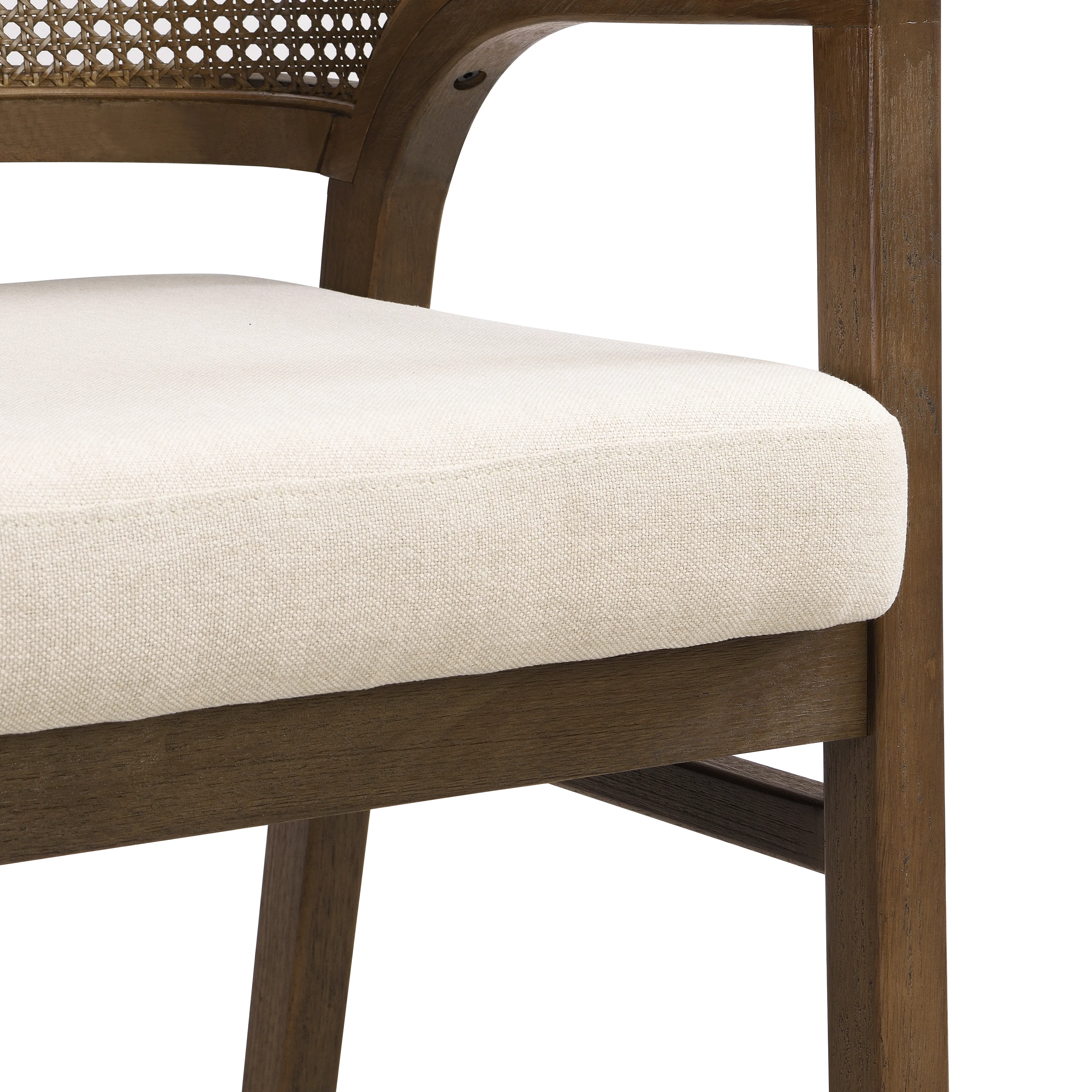 Wooden Frame Dining Chair with Rattan Back, Set of 2 - Image 34