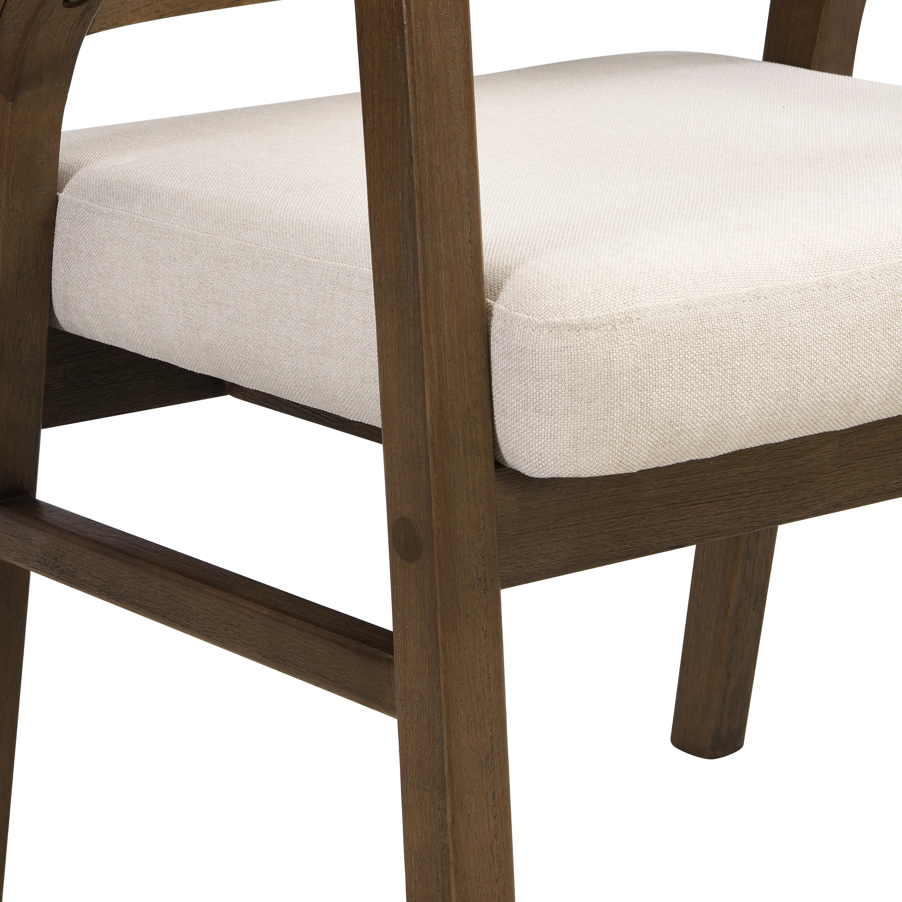 Wooden Frame Dining Chair with Rattan Back, Set of 2 - Image 37