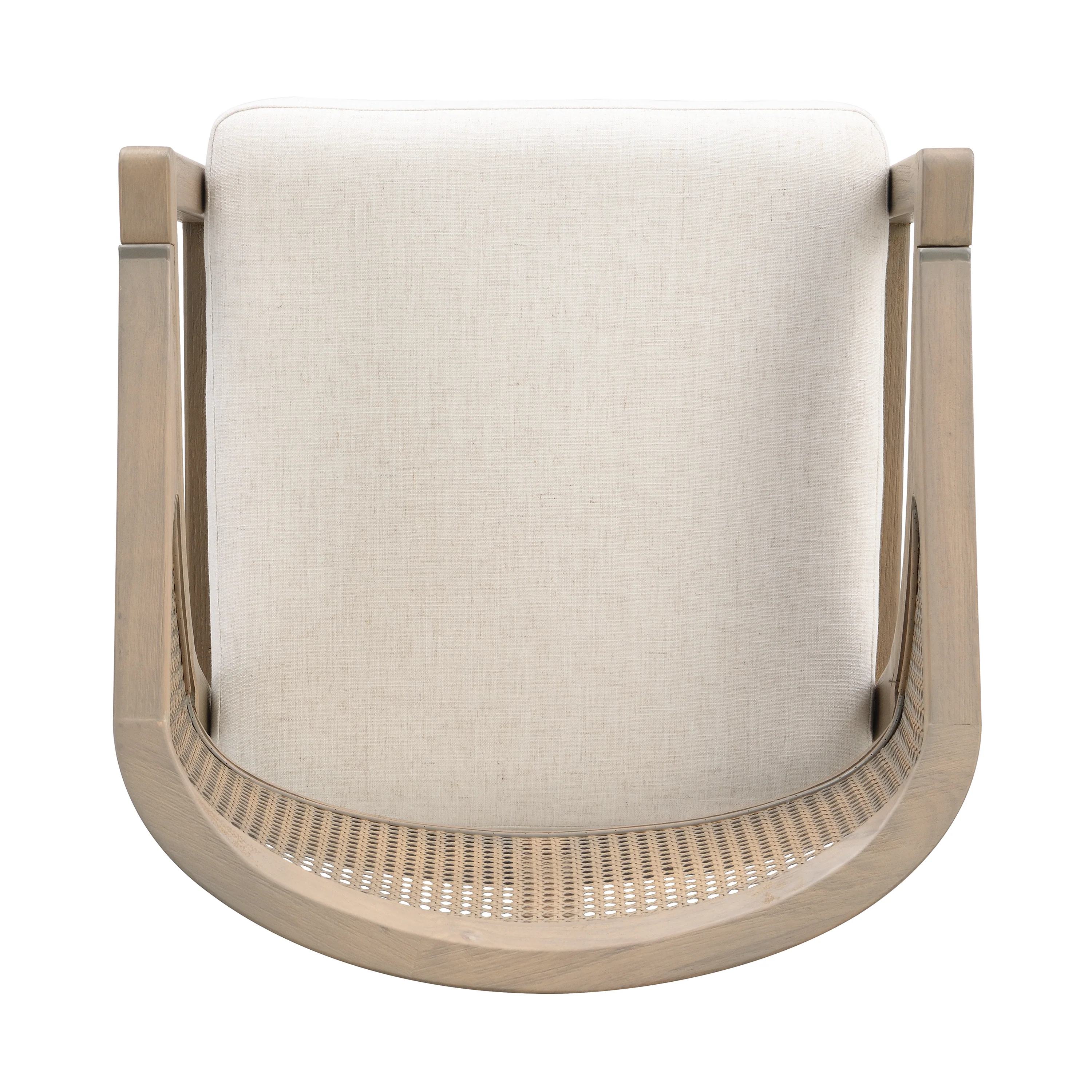 Wooden Frame Dining Chair with Rattan Back, Set of 2 - Image 8
