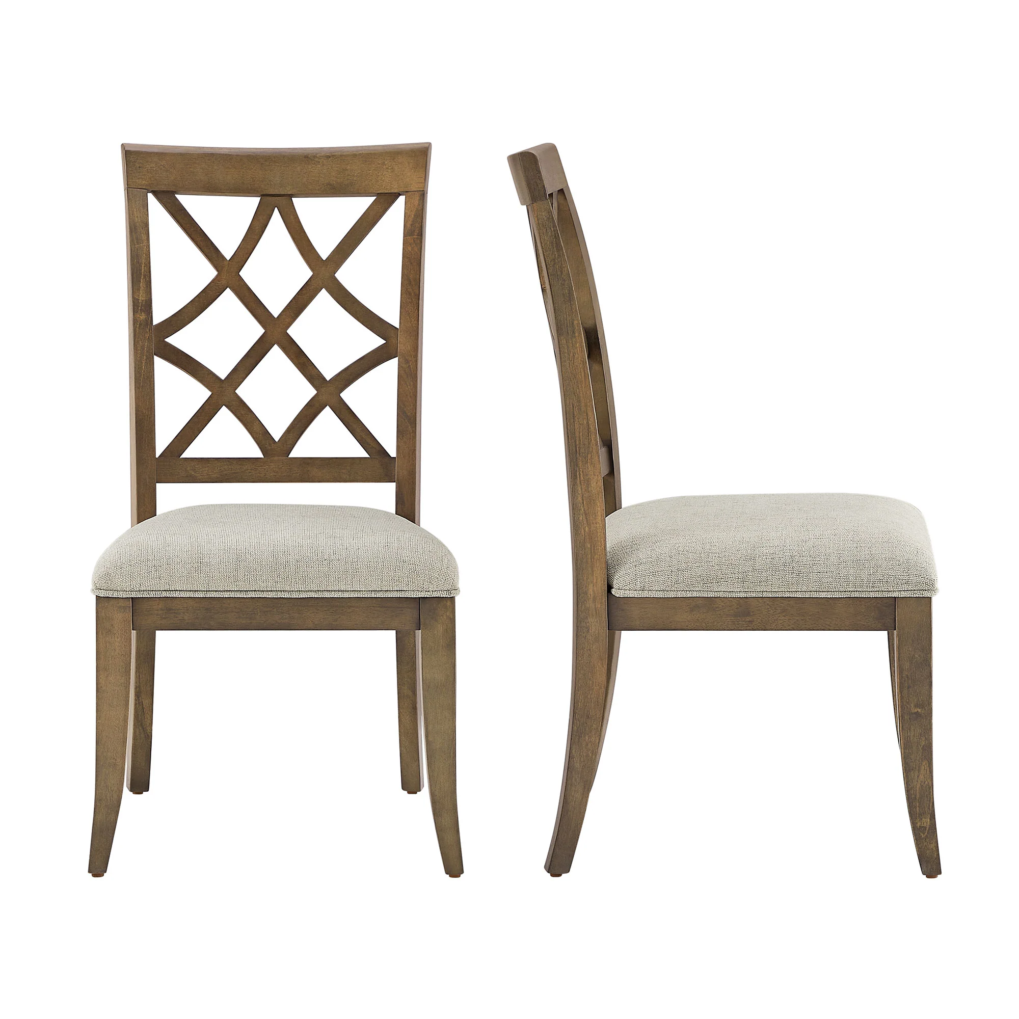 Wooden Lattice-Back Dining Chairs, Set of 2 - Image 11
