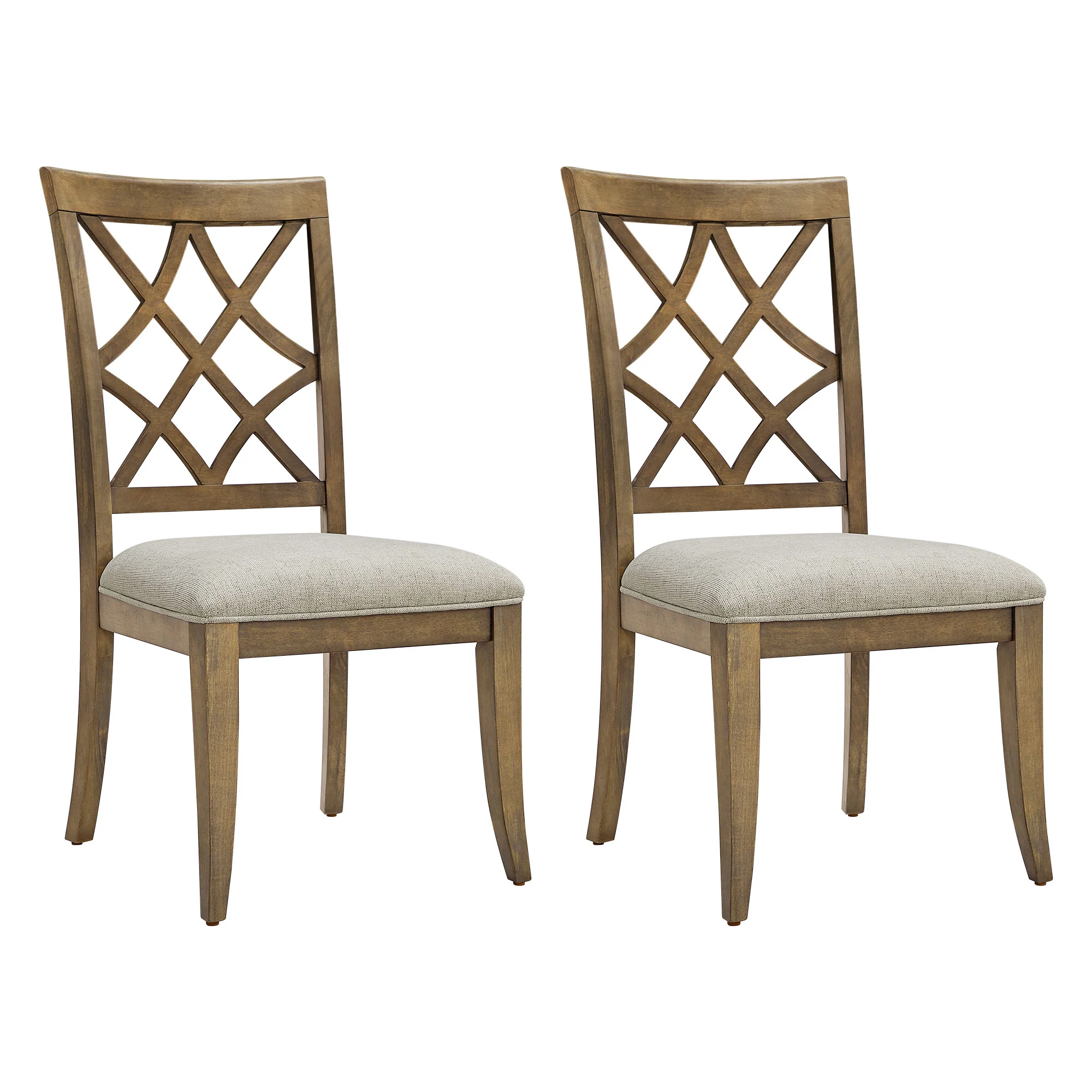 Wooden Lattice-Back Dining Chairs, Set of 2 - Image 12