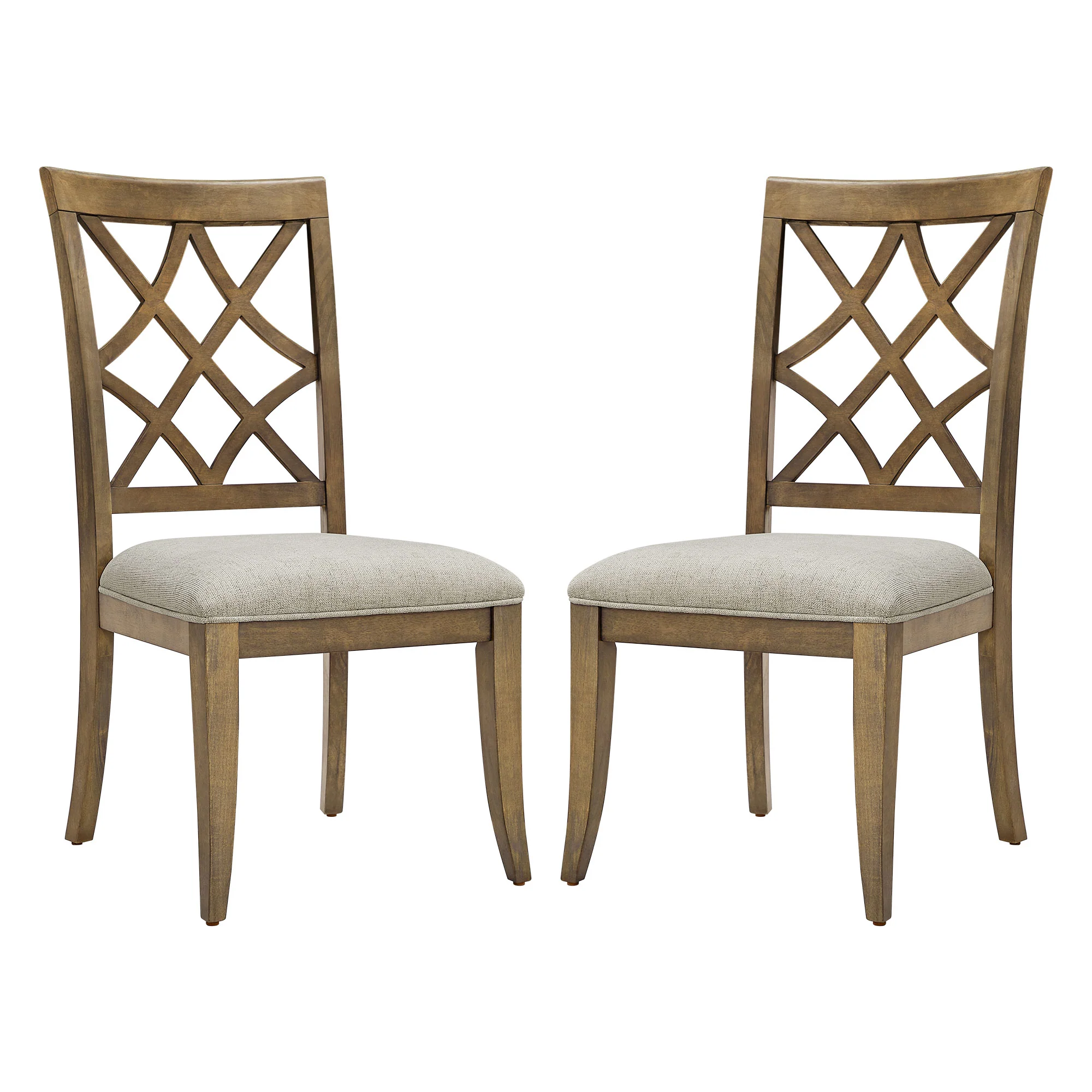 Wooden Lattice-Back Dining Chairs, Set of 2 - Image 13