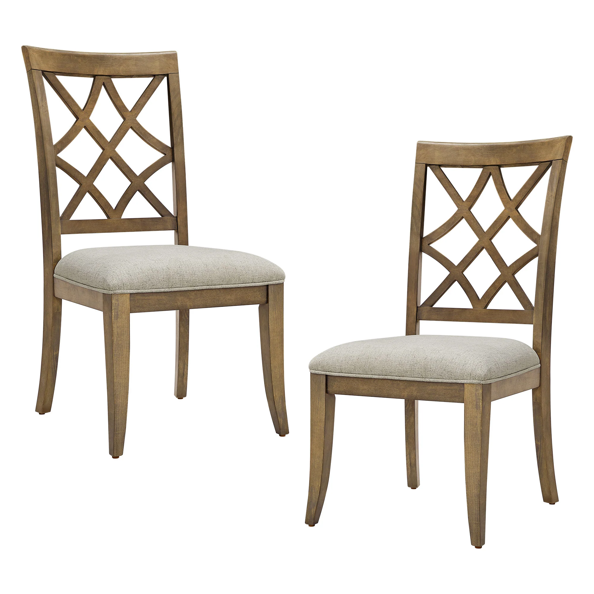 Wooden Lattice-Back Dining Chairs, Set of 2 - Image 14