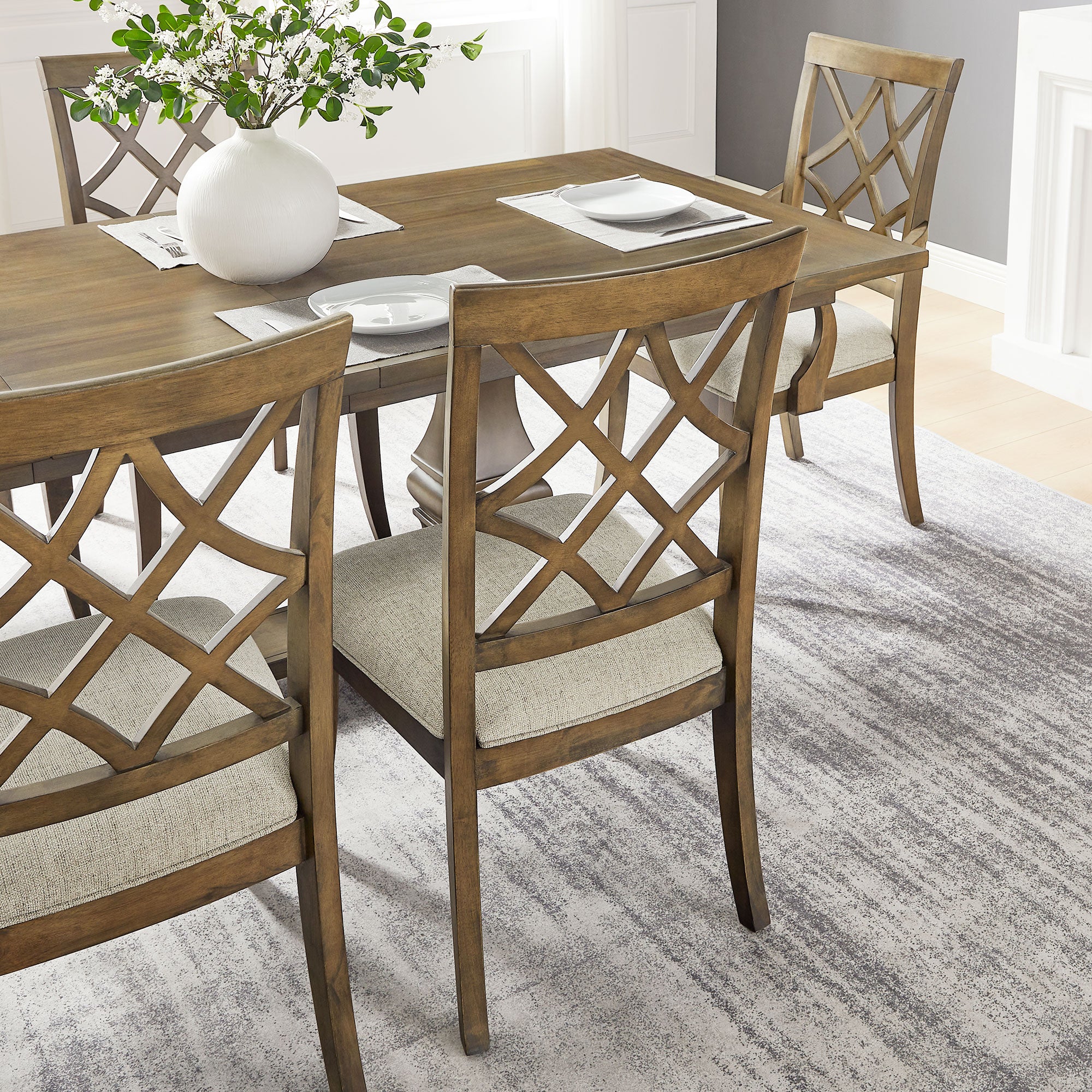 Wooden Lattice-Back Dining Chairs, Set of 2 - Image 16