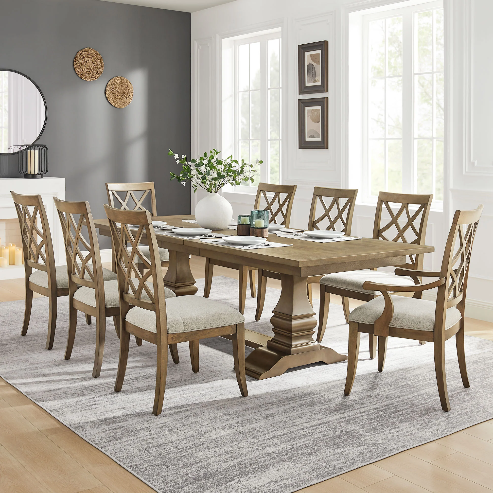 Wooden Lattice-Back Dining Chairs, Set of 2 - Image 18