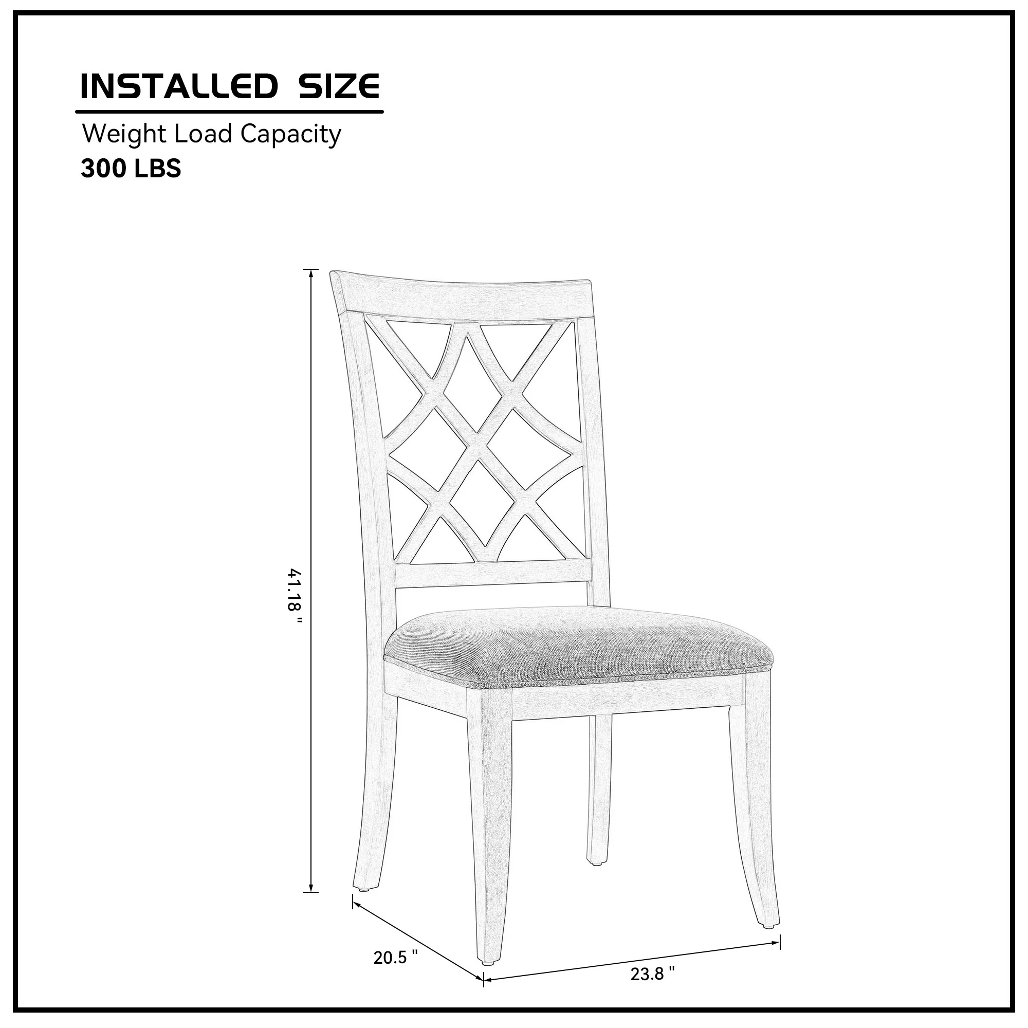 Wooden Lattice-Back Dining Chairs, Set of 2 - Image 9