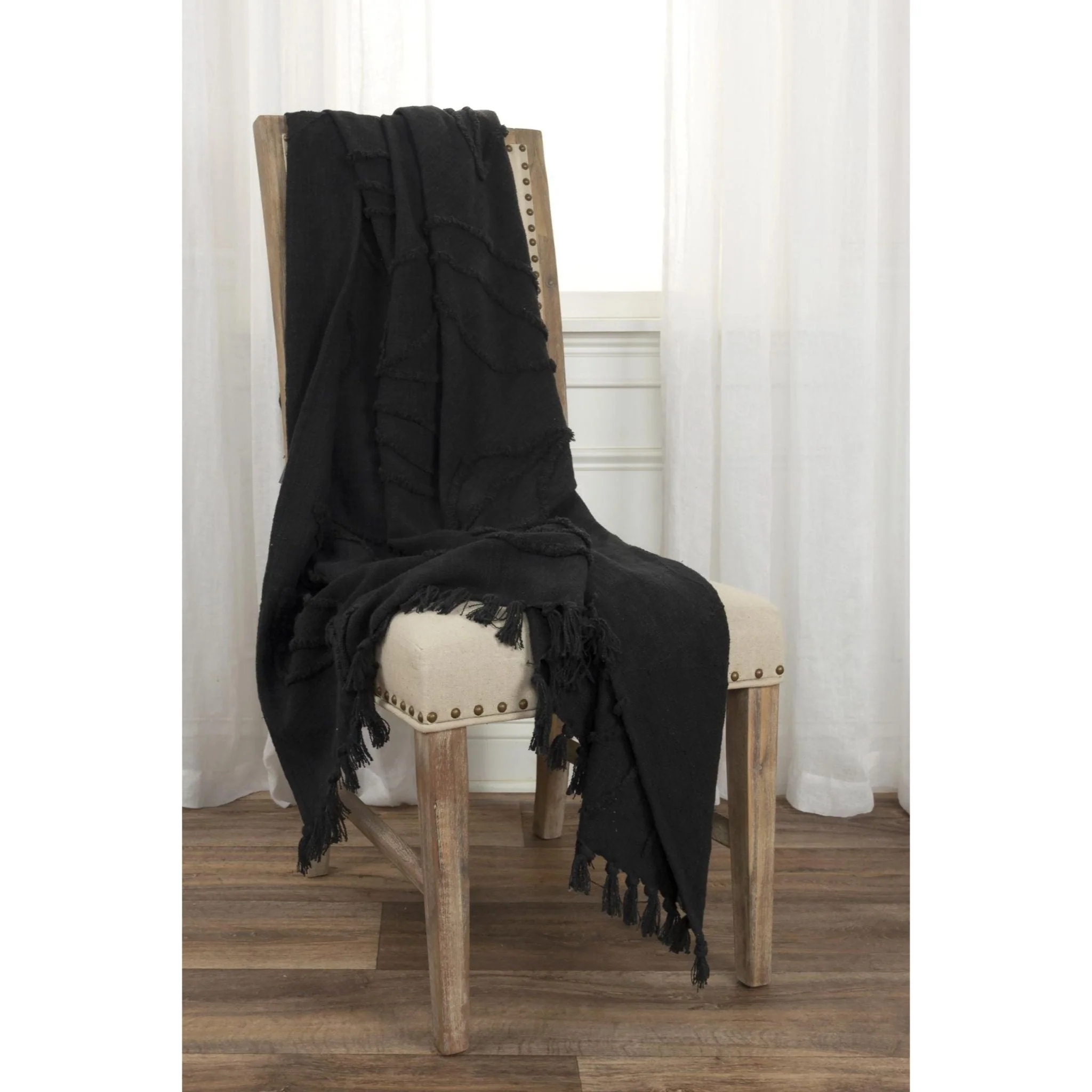 Woven Botanical 100% Woven Textured Cotton Throw - Image 31