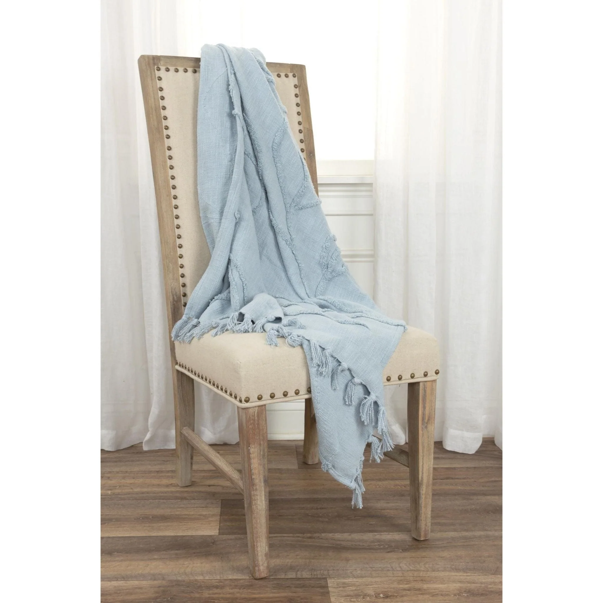 Woven Botanical 100% Woven Textured Cotton Throw - Image 4