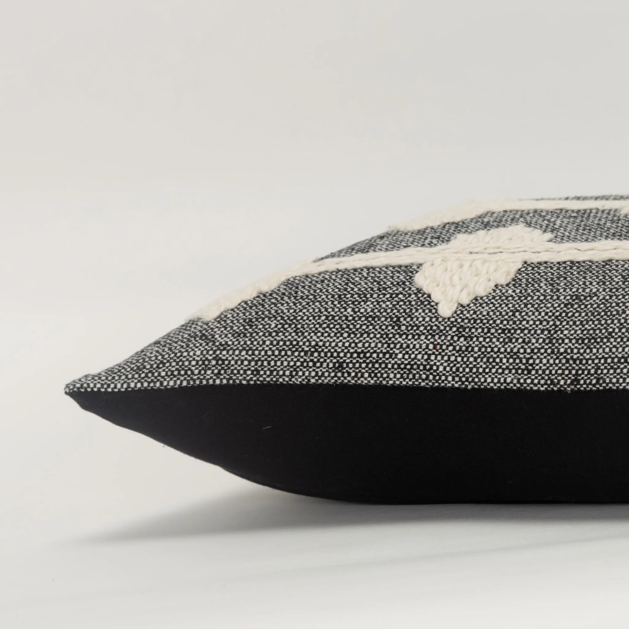 Woven Cotton Diamond Decorative Throw Pillow - Image 4