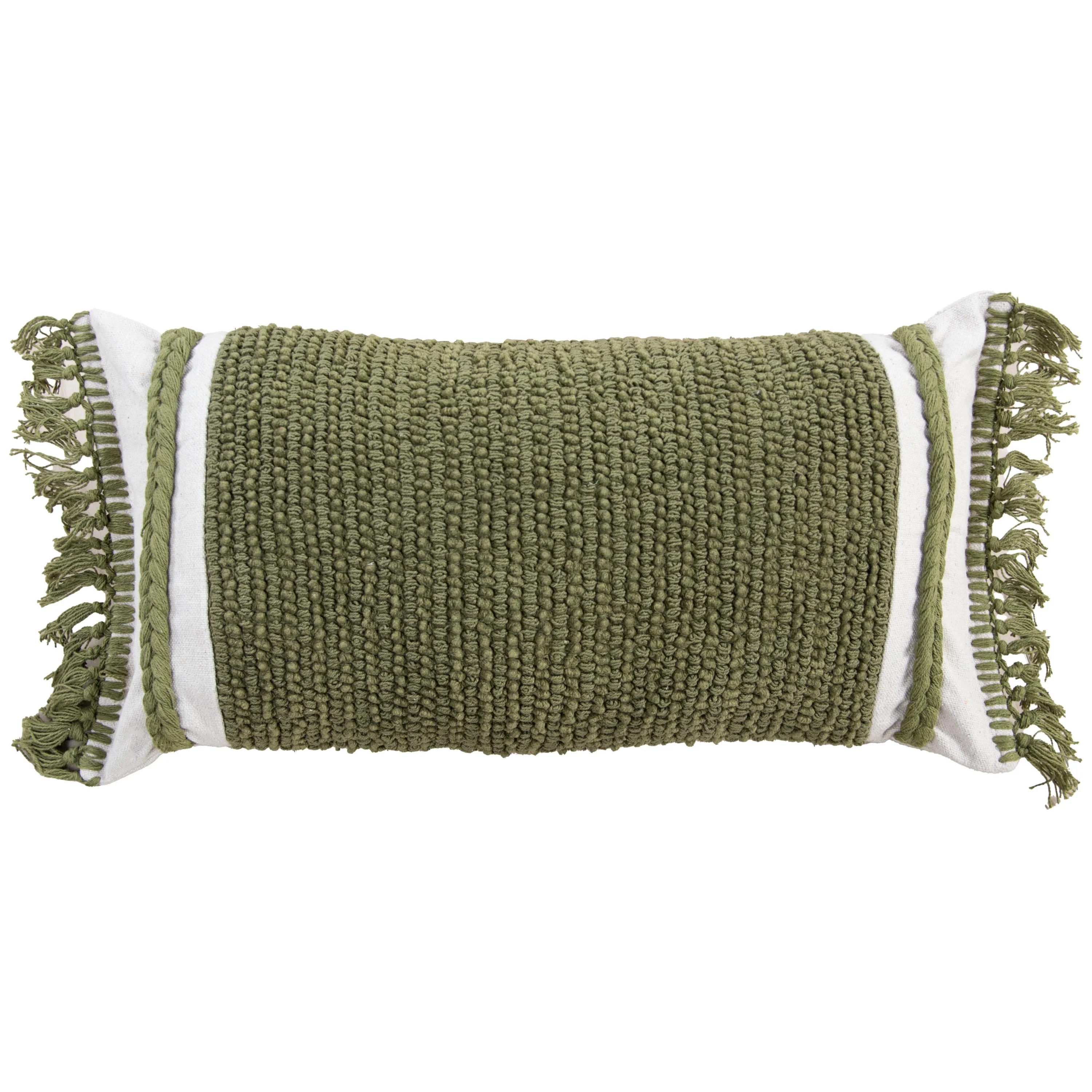 Woven Woven Cotton Solid Texture Decorative Throw Pillow - Image 13