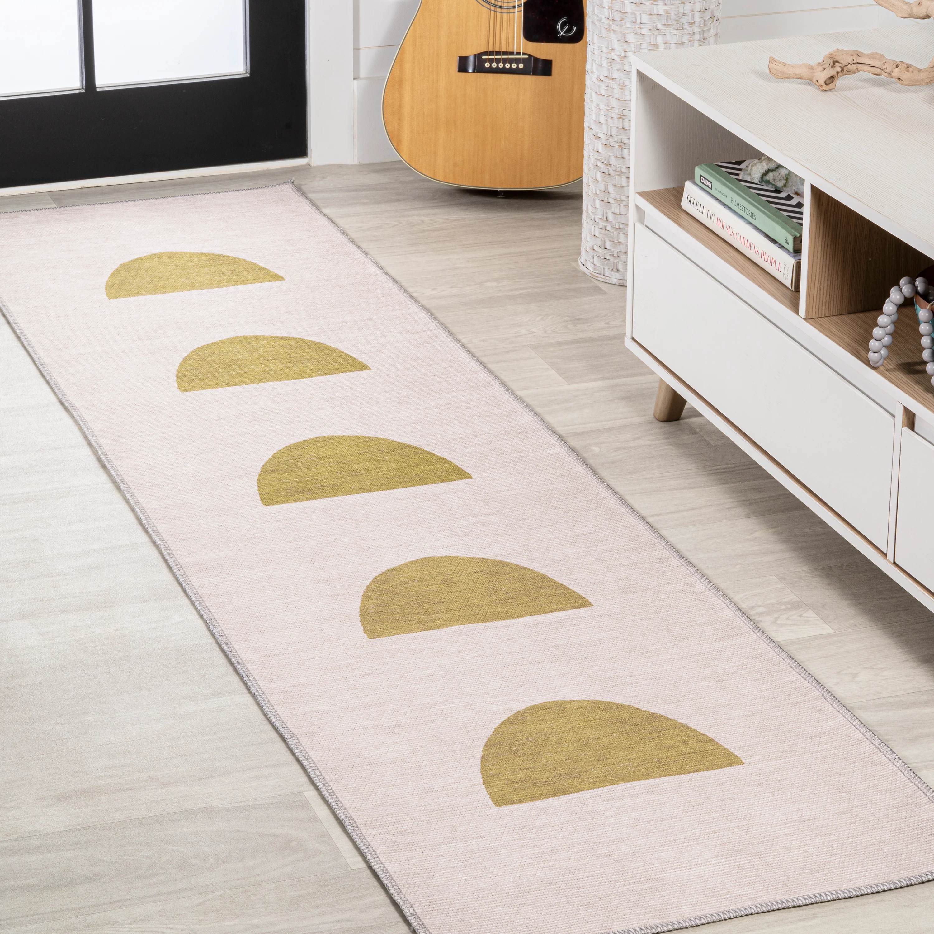 Luola Minimalist Geometric Machine-Washable Area Rug - Image 6