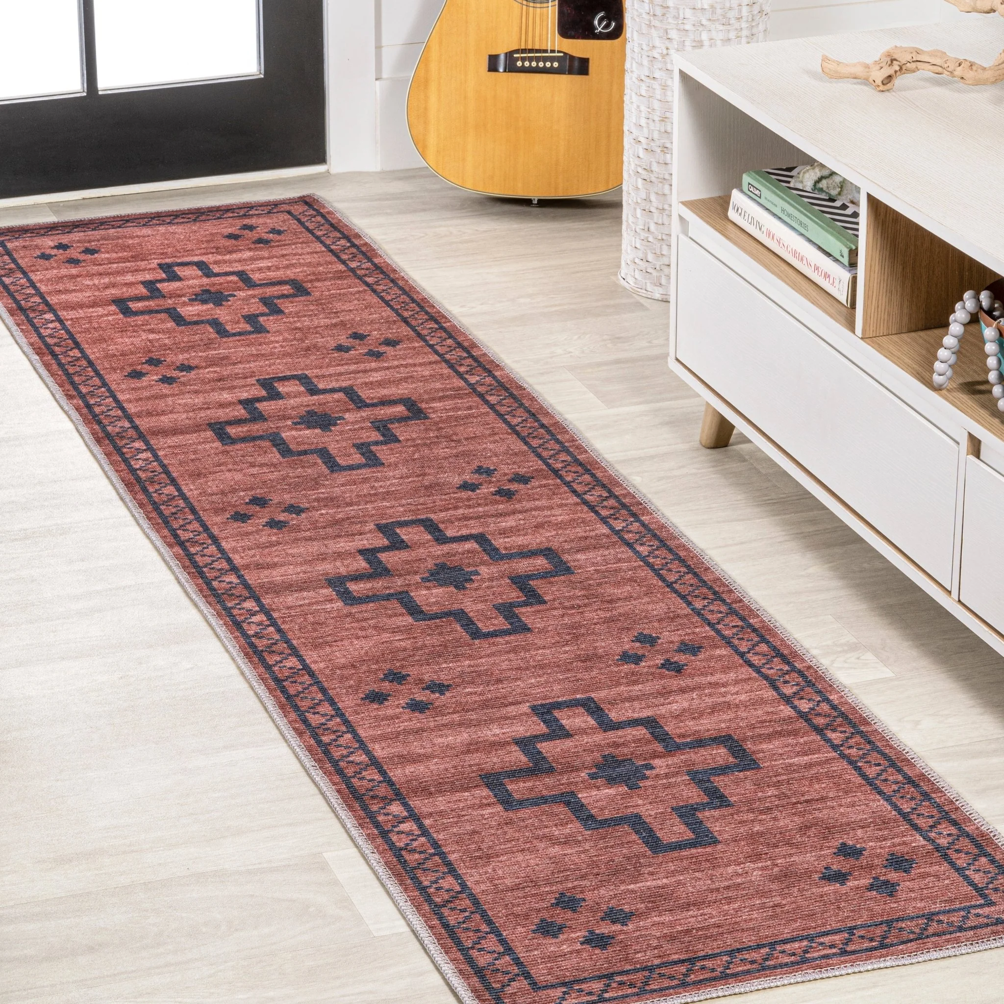 Korsa Geometric Medallion Machine-Washable Area Rug - Image 12