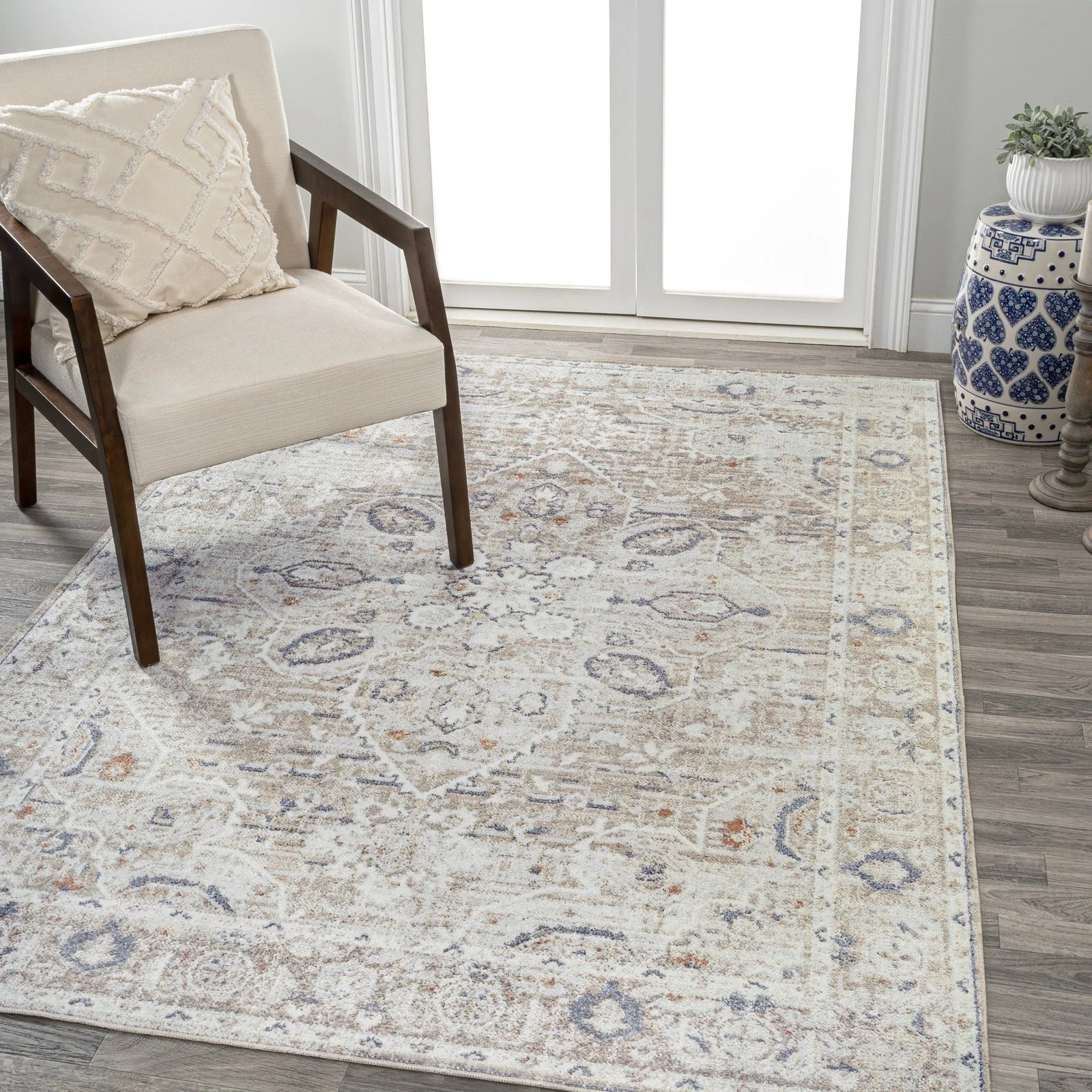 Shaii Global Medallion Low-Pile Machine-Washable Area Rug - Image 11