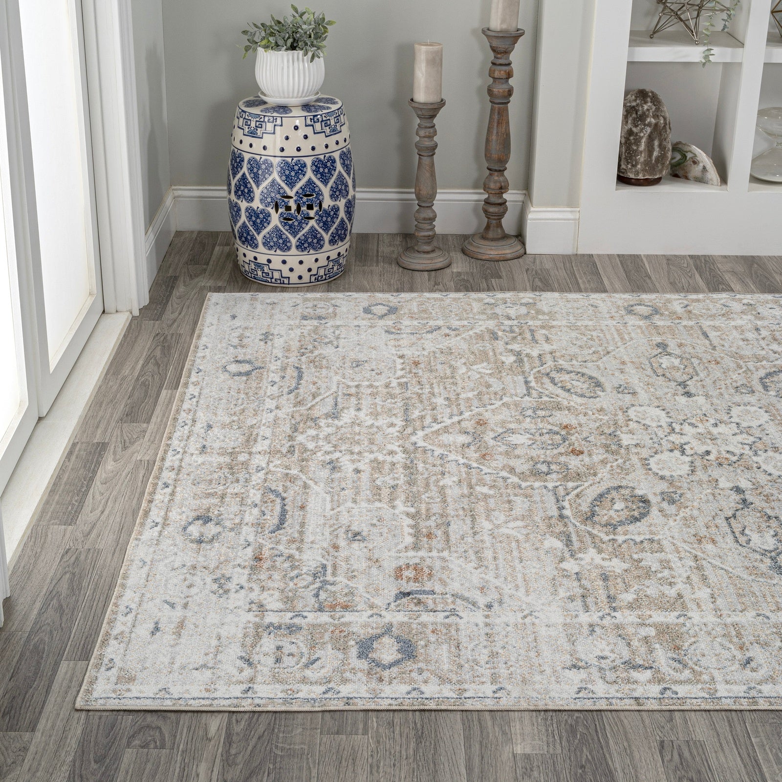 Shaii Global Medallion Low-Pile Machine-Washable Area Rug - Image 12