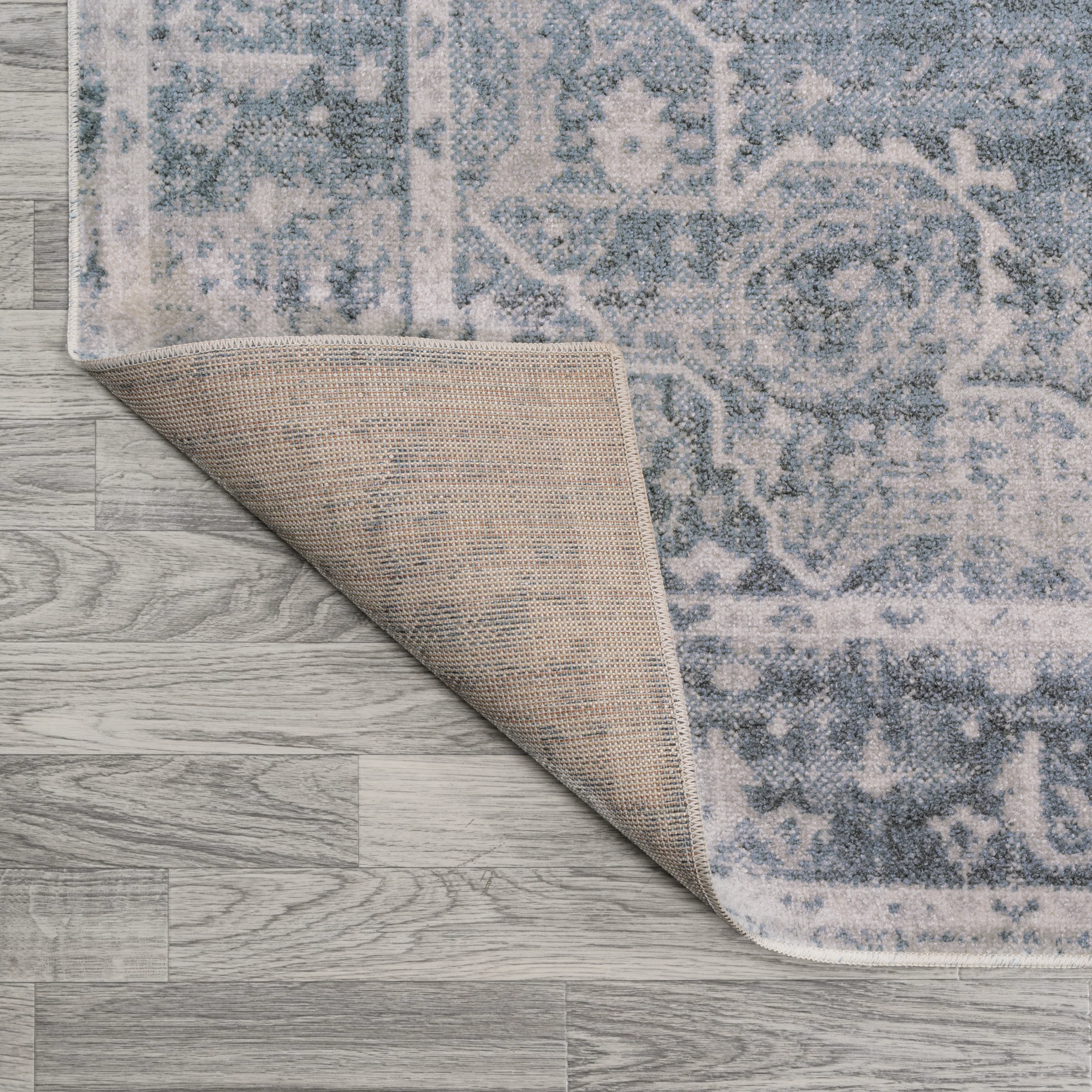 Shaii Global Medallion Low-Pile Machine-Washable Area Rug - Image 51