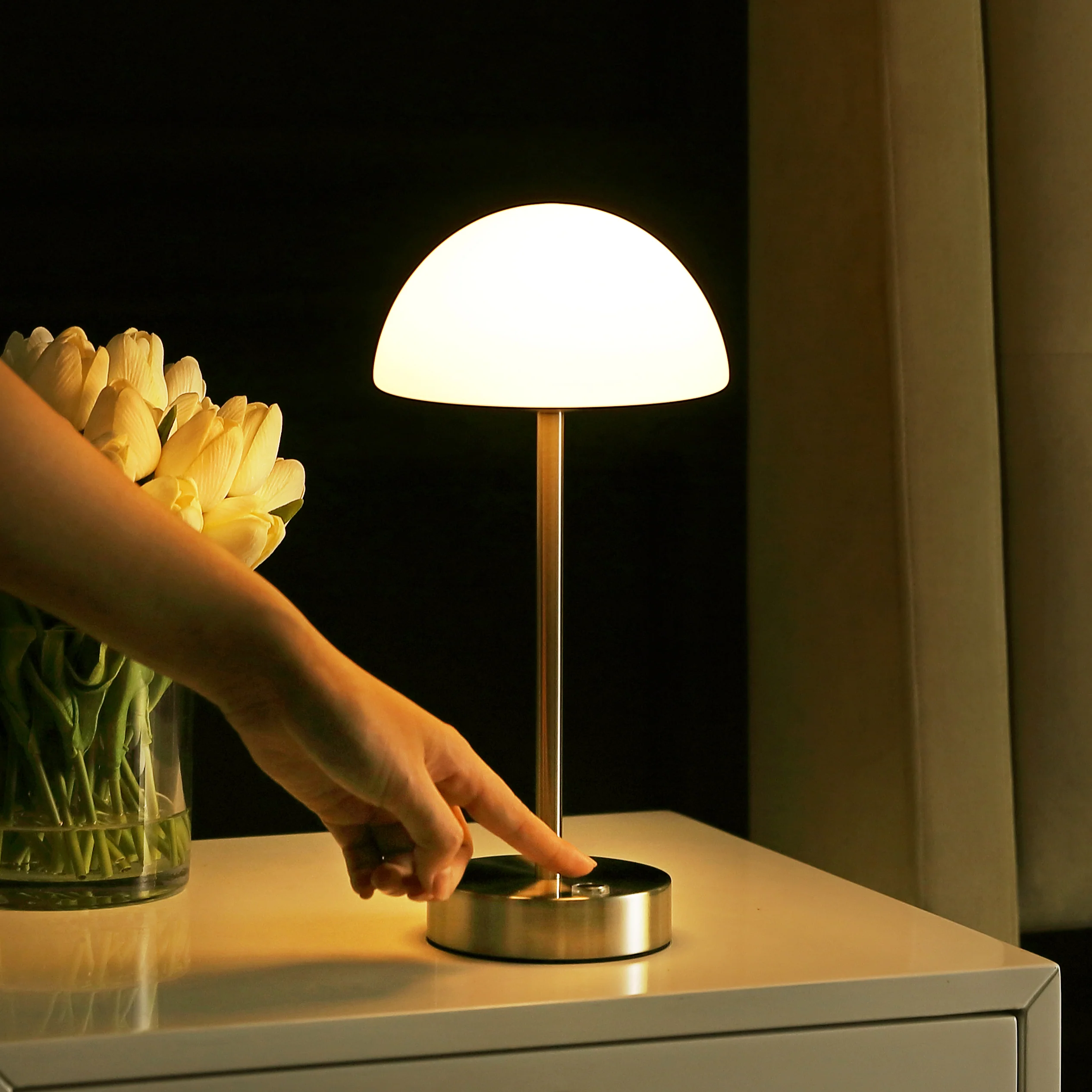 Xavier Modern Minimalist Iron Rechargeable Integrated Portable LED Table Lamp - Image 17
