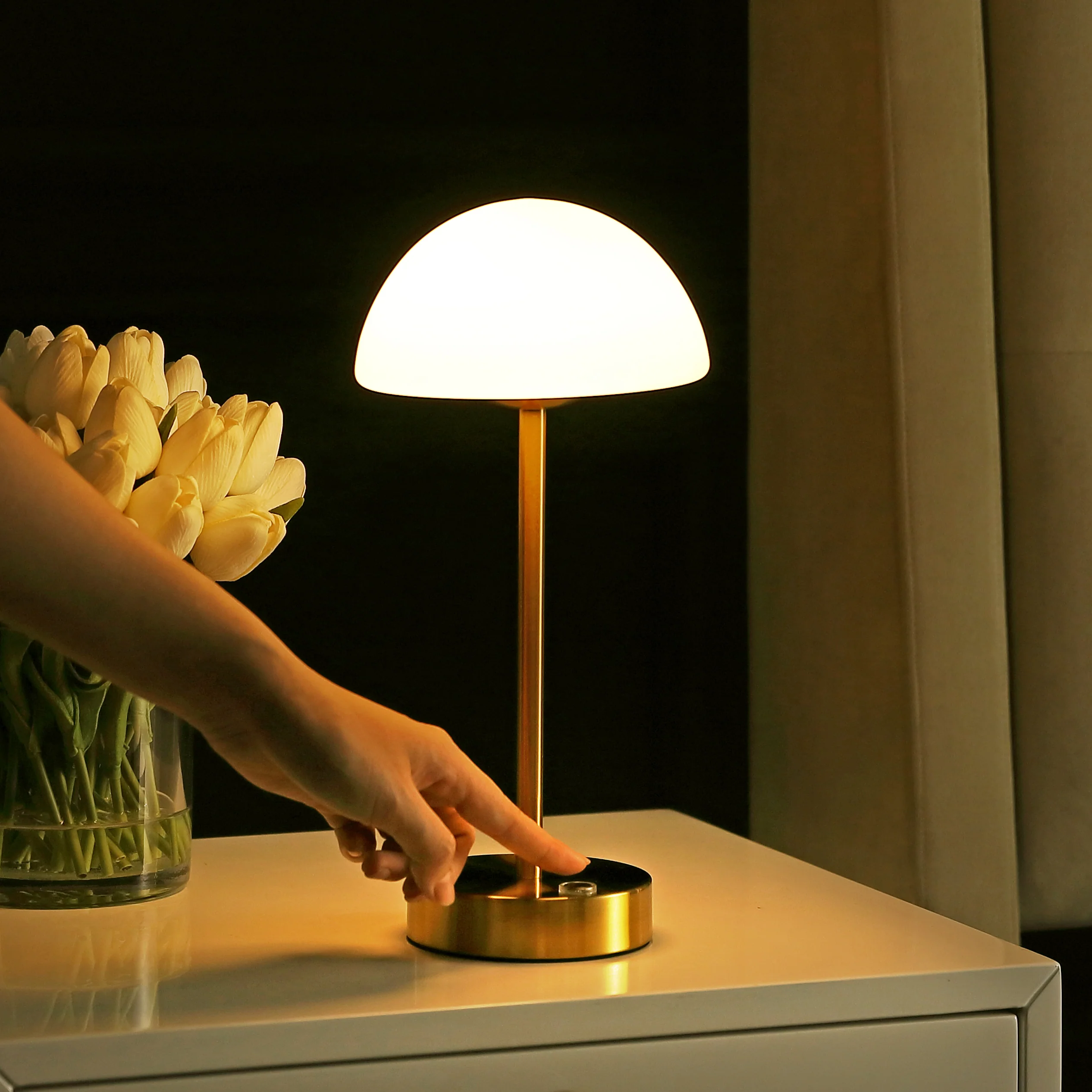 Xavier Modern Minimalist Iron Rechargeable Integrated Portable LED Table Lamp - Image 7