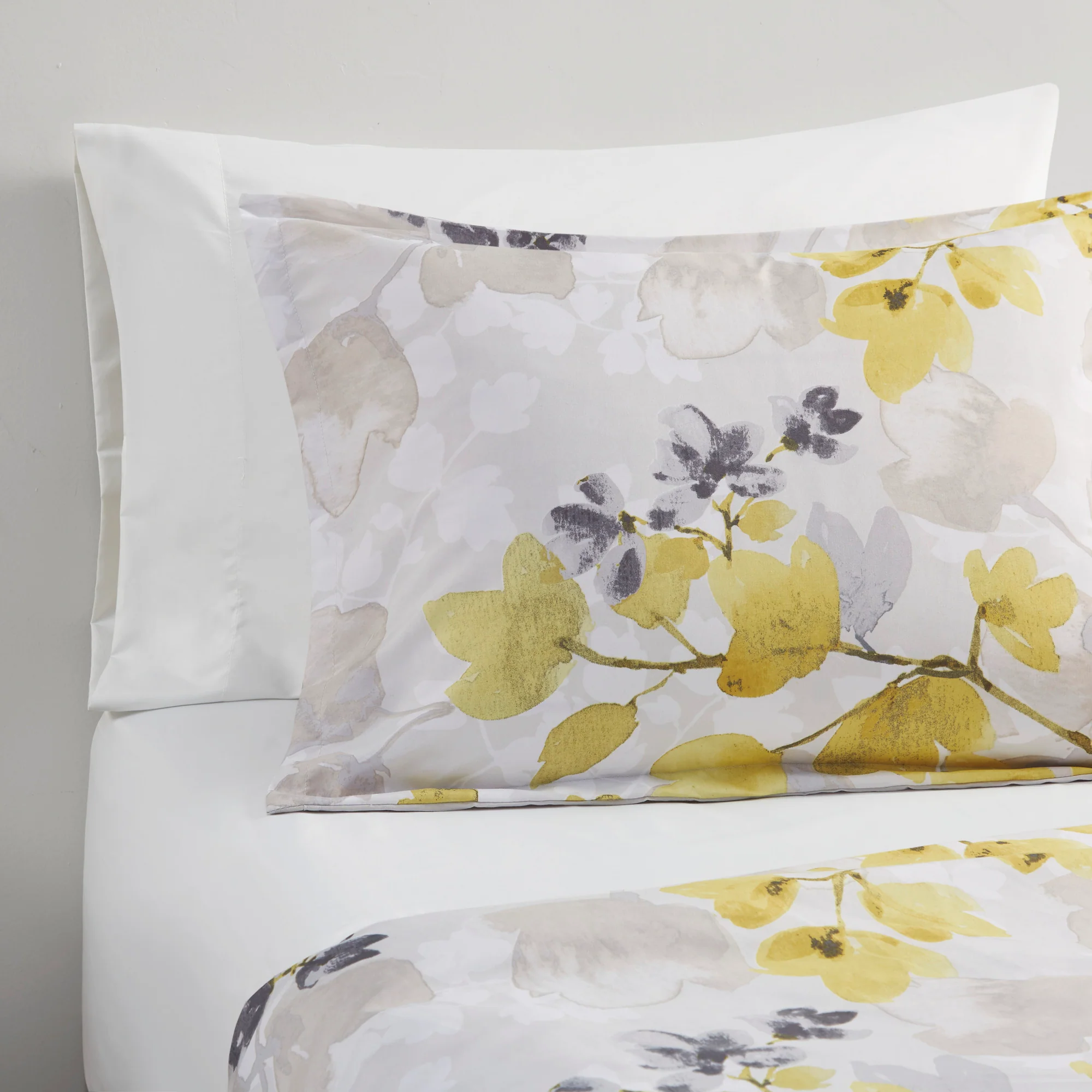 Yellow Floral Twin XL Comforter Set with Bed Sheets - Image 5